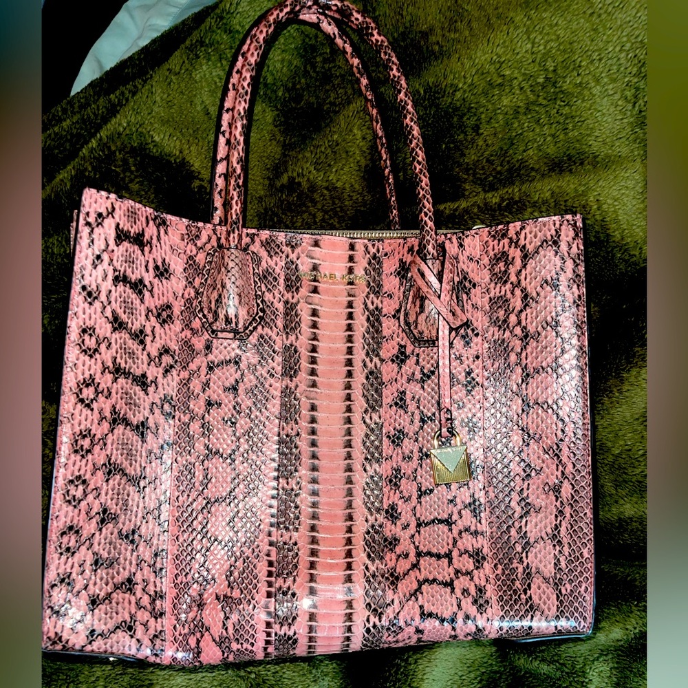 COPY - Gorgeous rare Pink snake skin Michael Kors handbag